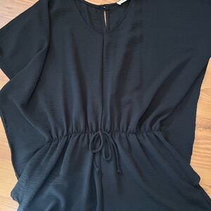 Eesome Black Jumpsuit with Drawstring Waist